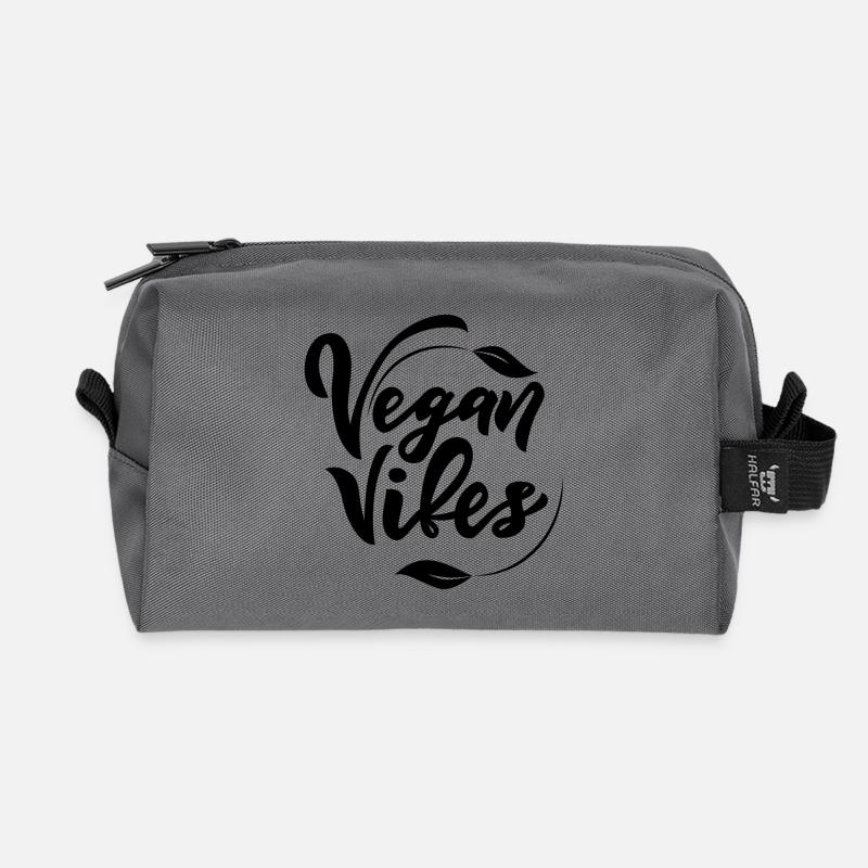 Vegan Vibes - Recycelte Kulturtasche - Anthrazit