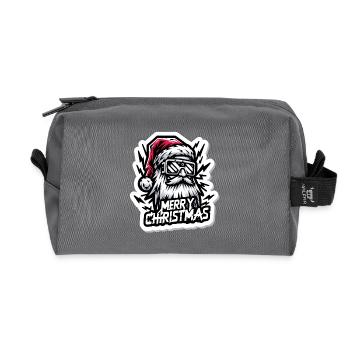Merry Christmas - Santa Illustration - Recycelte Kulturtasche - Anthrazit - Vorne