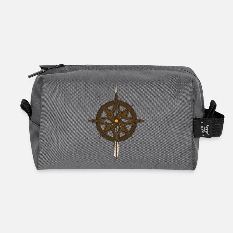 Fantasy Kompassrose - Recycelte Kulturtasche - Anthrazit