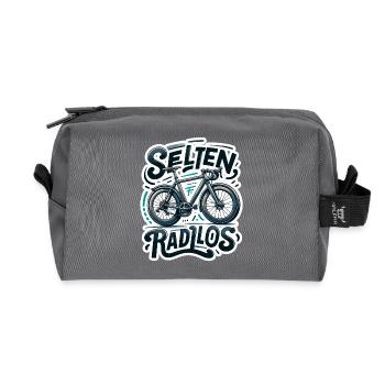 Selten Radlos - Fahrrad Illustration - Recycelte Kulturtasche - Anthrazit - Vorne