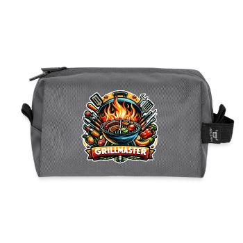 GrillMaster - Illustration de gril - Trousse de toilette en tissu recyclé - anthracite - Devant