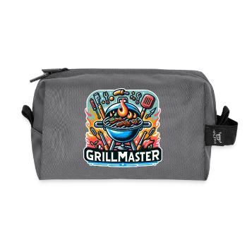 GrillMaster - Illustration de gril - Trousse de toilette en tissu recyclé - anthracite - Devant
