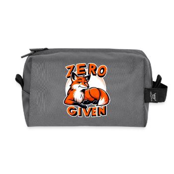 Zero Given - Fuchs Illustration - Recycelte Kulturtasche - Anthrazit - Vorne