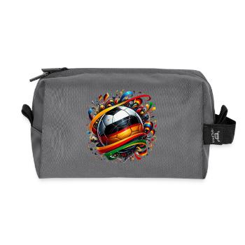 Fussball WM26 Weltmeisterschaft - Recycelte Kulturtasche - Anthrazit - Vorne