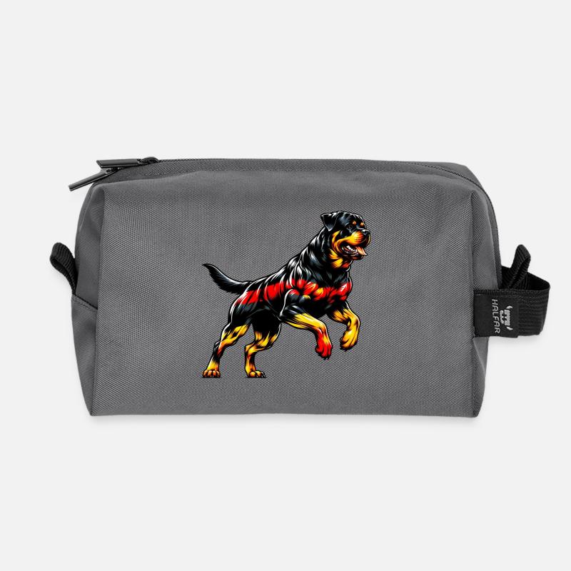 Rottweiler Deutschland Hunde Design - Recycelte Kulturtasche - Anthrazit