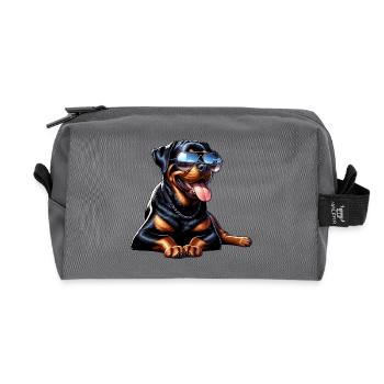 Rottweiler Hunde Design - Recycelte Kulturtasche - Anthrazit - Vorne