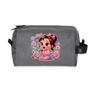 La Vie en Rose - Recycled Toiletry Zip Bag - anthracite - Front