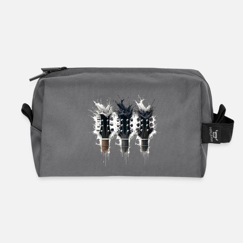 Guitar Head Trio & Splash T-Shirt - Recycelte Kulturtasche - Anthrazit