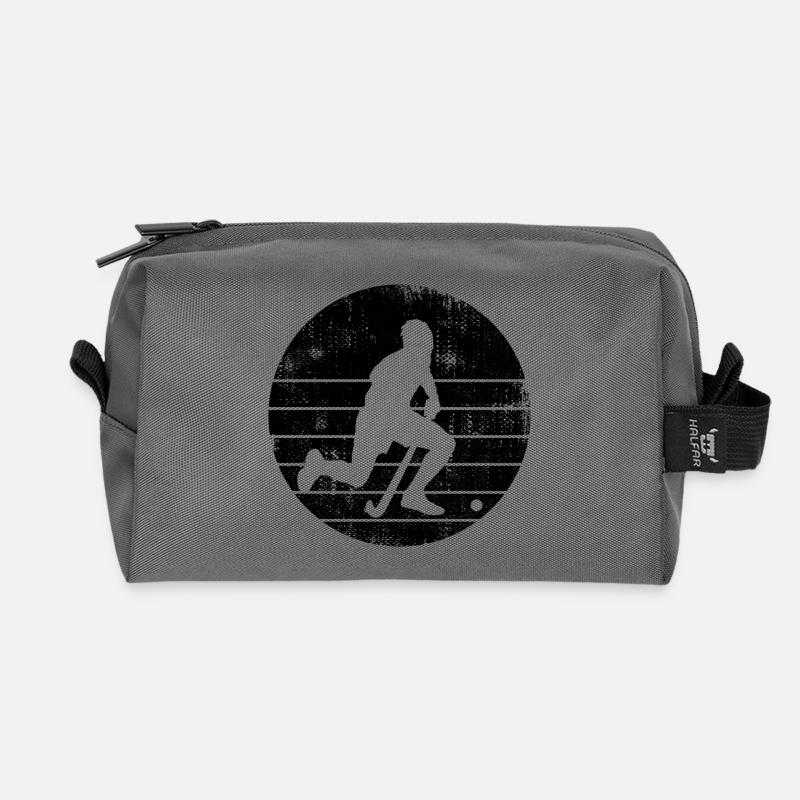 Feldhockeyspieler - Recycelte Kulturtasche - Anthrazit