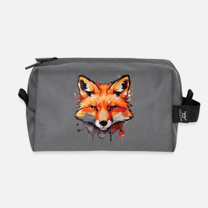 Niedlicher Fuchs - Recycelte Kulturtasche - Anthrazit