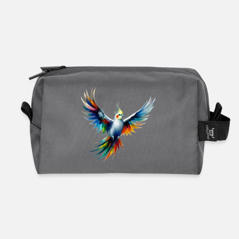 Rainbow Nymph (02) - Recycled Toiletry Zip Bag - anthracite