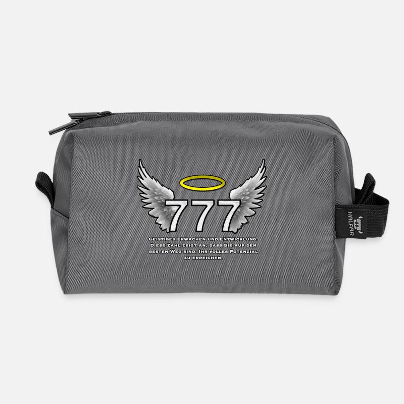 Heilige 777 EngelWings - Recycelte Kulturtasche - Anthrazit