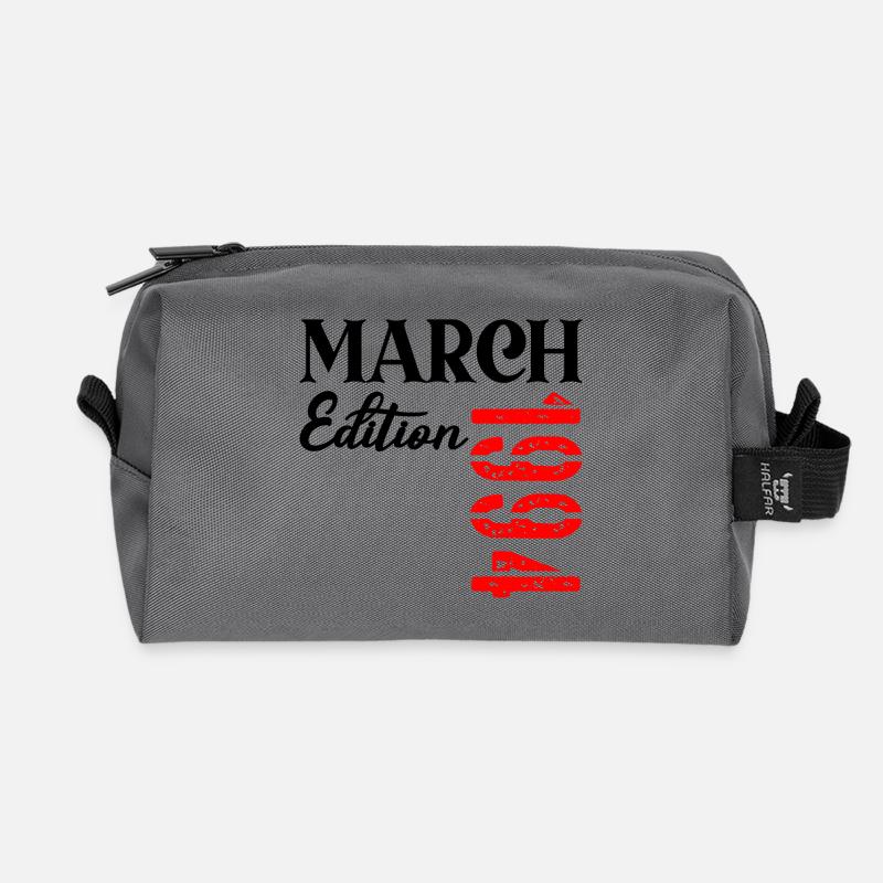 Geburtstag März 1994 – 33. Jubiläum - Recycelte Kulturtasche - Anthrazit