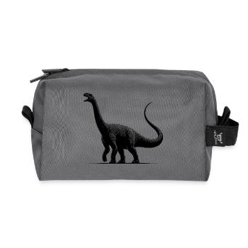 Riesiger Dino Diplodocus Sauropoden Dinosaurier - Recycelte Kulturtasche - Anthrazit - Vorne