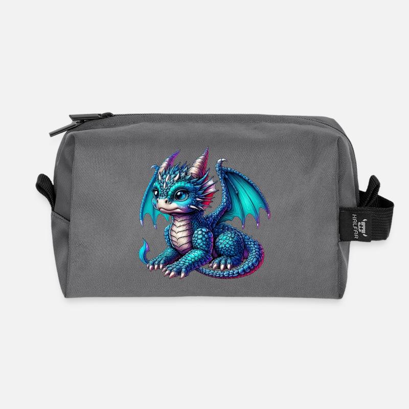 Drache - Recycelte Kulturtasche - Anthrazit