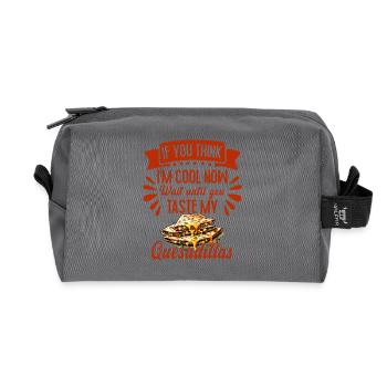 Si tu penses que je suis cool maintenant - Trousse de toilette en tissu recyclé - anthracite - Devant
