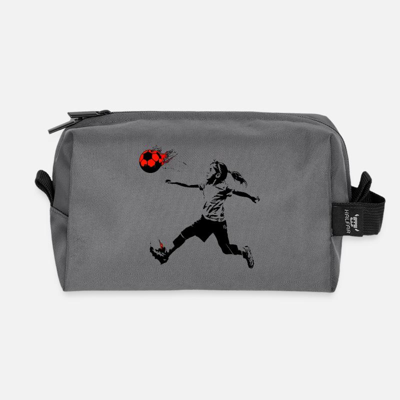 MädchenFussball - Recycelte Kulturtasche - Anthrazit