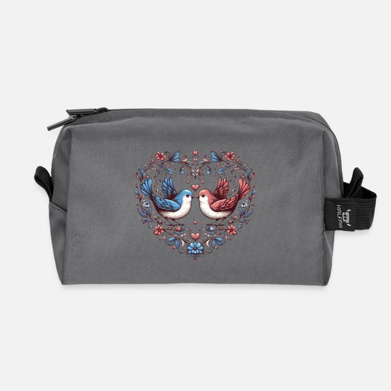 Liebe - Recycelte Kulturtasche - Anthrazit