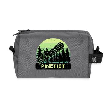 Waldarbeit Brennholz Forst Spruch Baum Holzfäller - Recycelte Kulturtasche - Anthrazit - Vorne