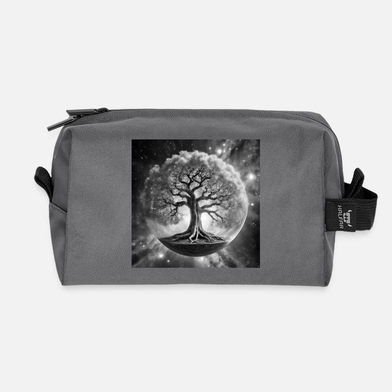 Der Kosmische Yggdrasil - Recycelte Kulturtasche - Anthrazit