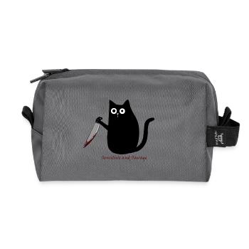 Sensitive and Savage - Recycelte Kulturtasche - Anthrazit - Vorne