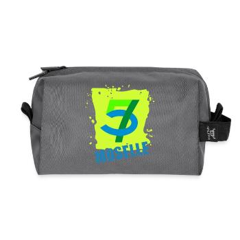 Moselle - Recycled Toiletry Zip Bag - anthracite - Front