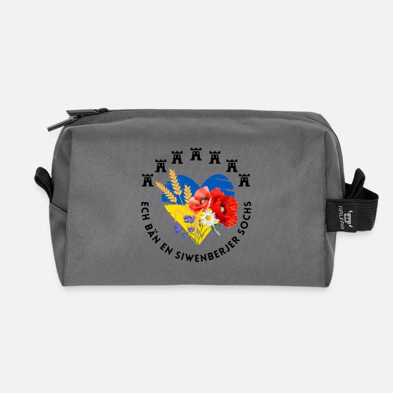 Ech bän en siwenberjer Sochs - Siebenbürgen Motiv - Recycelte Kulturtasche - Anthrazit