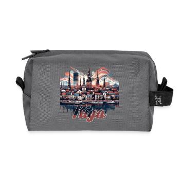 Riga Hauptstadt Lettland Baltikum Geschenk - Recycelte Kulturtasche - Anthrazit - Vorne
