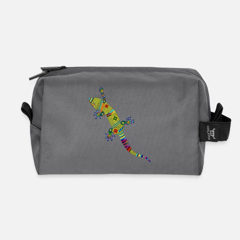 Gecko - Recycelte Kulturtasche - Anthrazit
