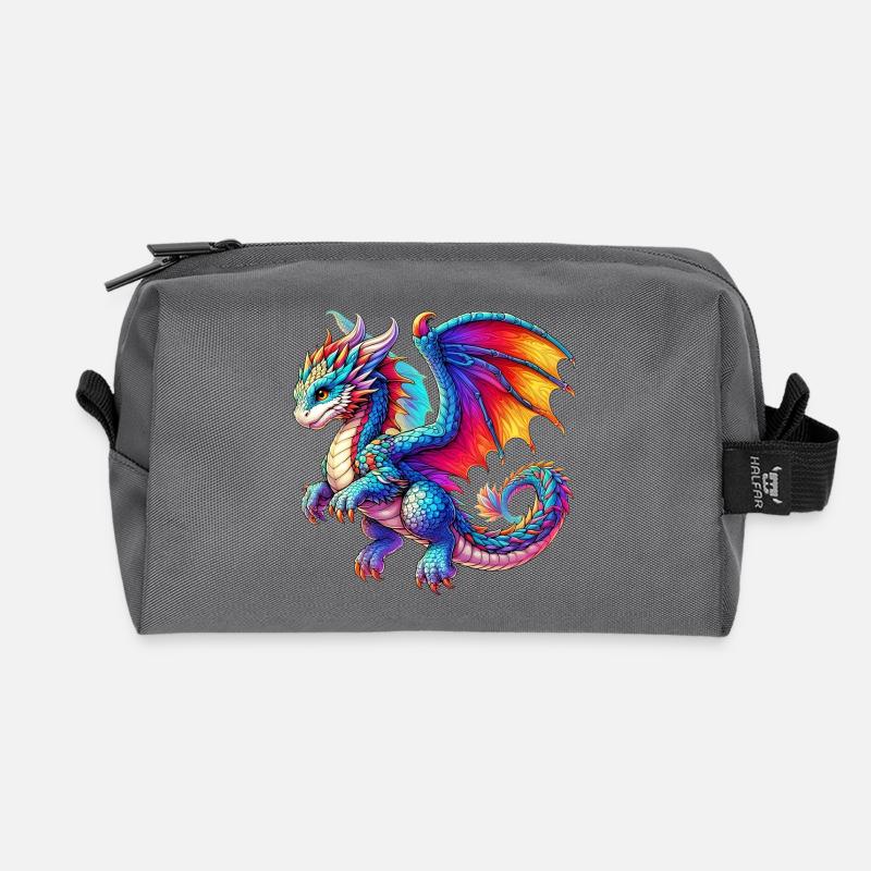Drache - Recycelte Kulturtasche - Anthrazit