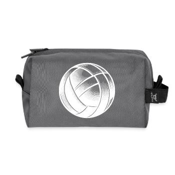 Conception de volley-ball - Trousse de toilette en tissu recyclé - anthracite - Devant