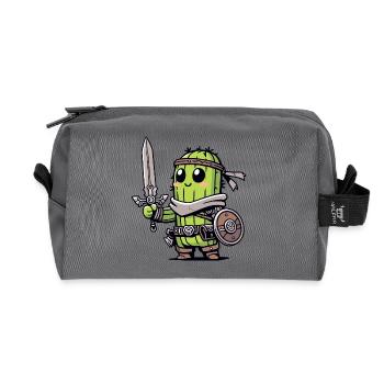 Avocado Knight: The Bravocado Warrior - Recycled Toiletry Zip Bag - anthracite - Front