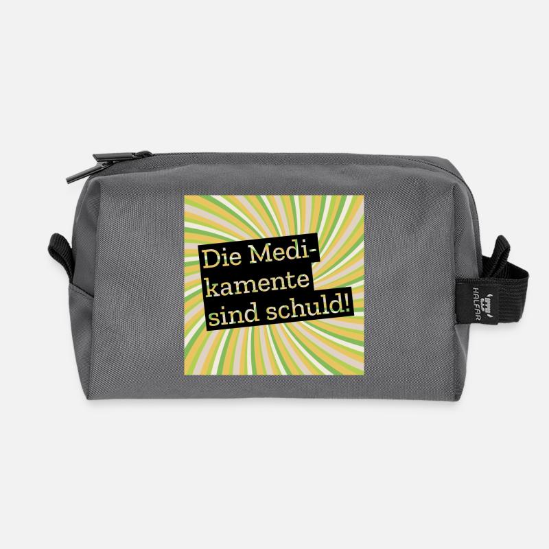 Die Medikamente sind schuld - Recycelte Kulturtasche - Anthrazit