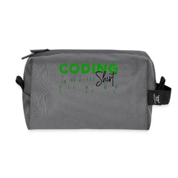 Coden Développeur Programmeur Développeur Web Dicton - Trousse de toilette en tissu recyclé - anthracite - Devant