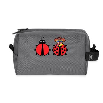 Bugs Debug Developer Bugfixing Programmer - Recycled Toiletry Zip Bag - anthracite - Front