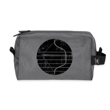 Arc et flèches - Trousse de toilette en tissu recyclé - anthracite - Devant