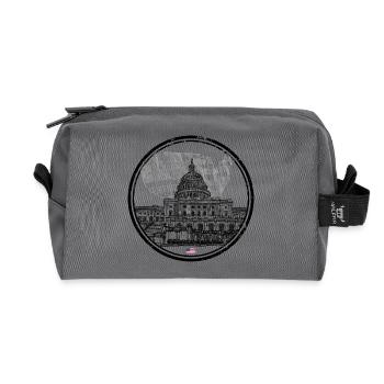 Patriotische USA Kapitol Karte - Recycelte Kulturtasche - Anthrazit - Vorne