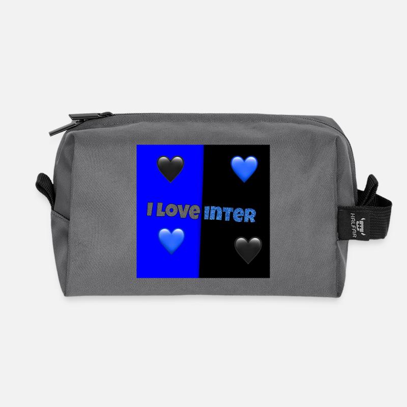 i love inter - Recycled Toiletry Zip Bag - anthracite