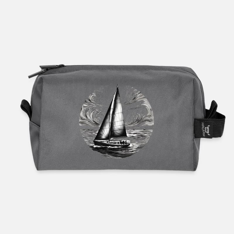 Segeltraum Noir - Recycelte Kulturtasche - Anthrazit