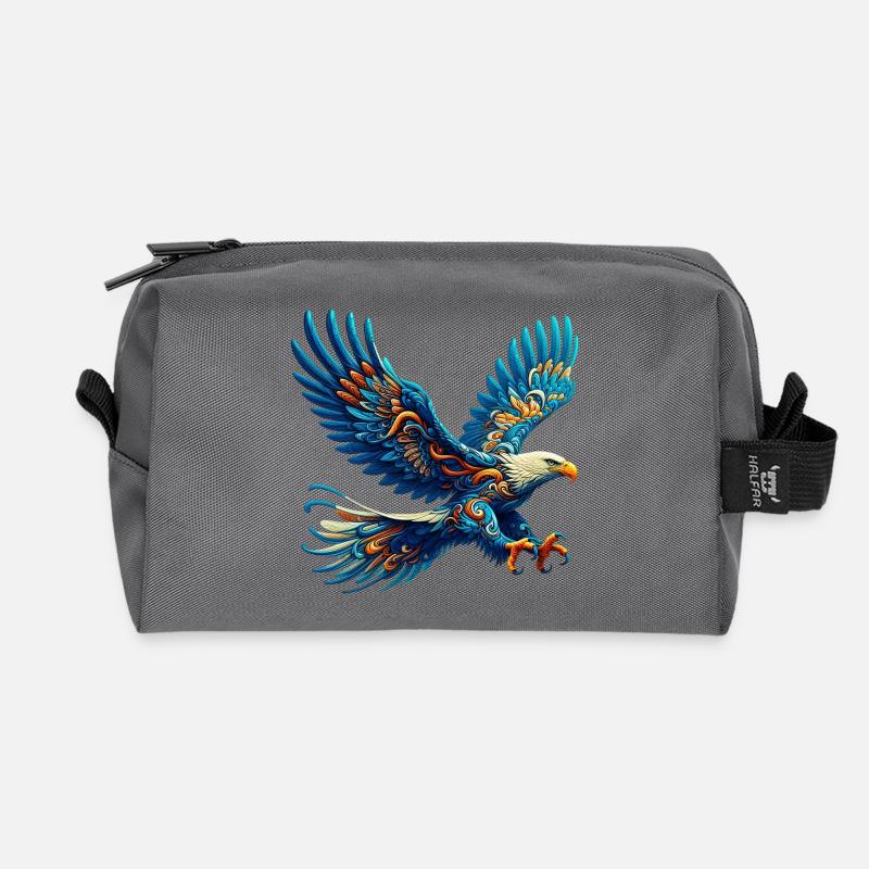 Adler - Recycelte Kulturtasche - Anthrazit