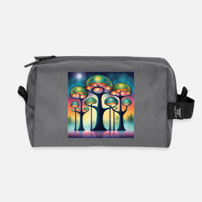 Hundertwasser Bäume - Recycelte Kulturtasche - Anthrazit