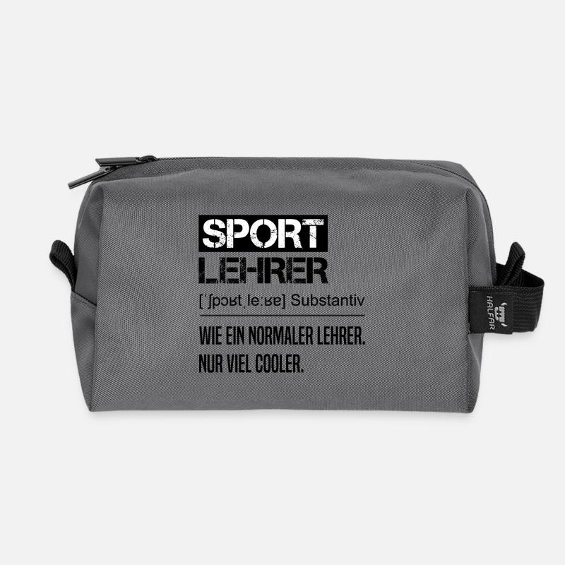 Sportlehrer Wie Ein Normaler Lehrer Viel Cooler - Recycelte Kulturtasche - Anthrazit