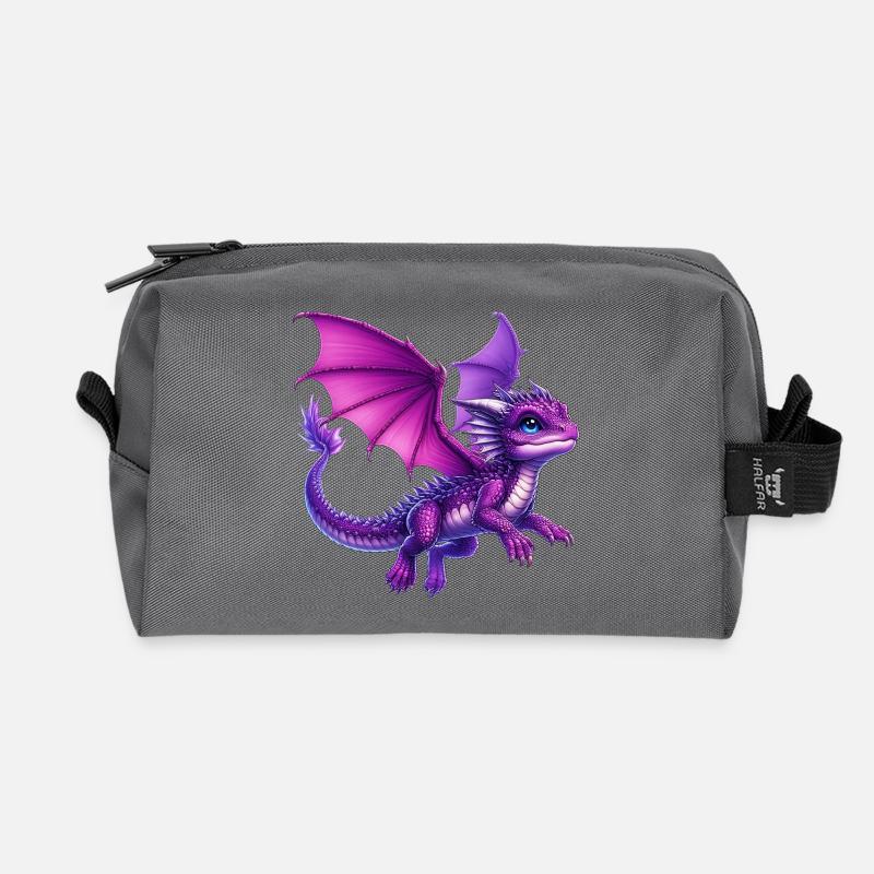Drache - Recycelte Kulturtasche - Anthrazit