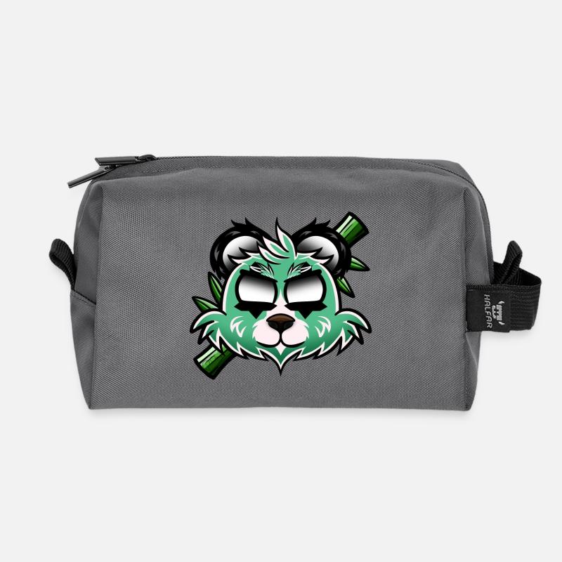 Pand-bear - Recycled Toiletry Zip Bag - anthracite