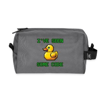 Pixel Duck I’ve Seen Some Code - Recycled Toiletry Zip Bag - anthracite - Front