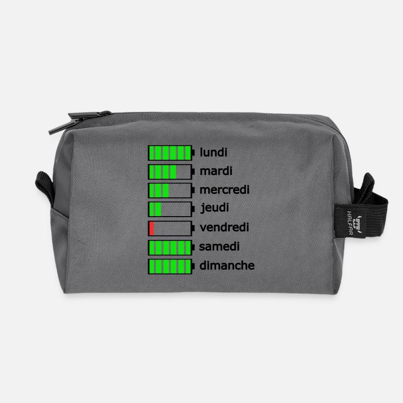 Wochentage - Recycelte Kulturtasche - Anthrazit