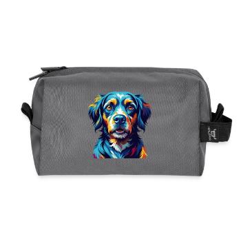 Tyroler Bracke Hunderasse Bunte Karikatur Kawaii - Recycelte Kulturtasche - Anthrazit - Vorne
