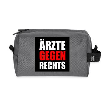 Doctors against the right - Recycled Toiletry Zip Bag - anthracite - Front