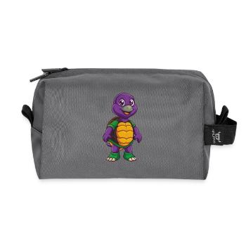 Schildkröte Lustige Kawaii Cartoon Figur Clipart - Recycelte Kulturtasche - Anthrazit - Vorne