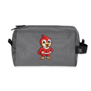 Kardinal Niedliche Zeichentrickfigur Kawaii Clipart - Recycelte Kulturtasche - Anthrazit - Vorne